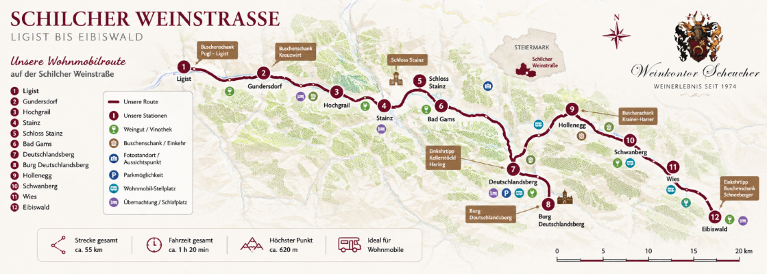 Schilcher Weinstraße – Premium-Tourkarte für Wohnmobilreisende | Weinkontor Scheucher